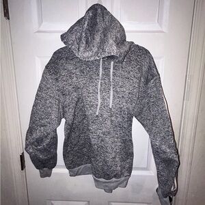 Tri Blend Plain Grey & Black Pullover
